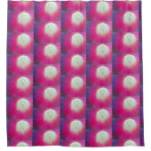 Roze Paarse Floral Shower Curtain Douchegordijn (Voorkant)