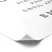 Roze Paarse Floral Unplugged Wedding Ceremony Sign Poster (Hoek)