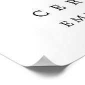 Roze Paarse Floral Wedding Ceremony Welkomstteken Poster (Hoek)