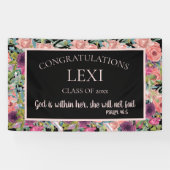 Roze Paarse Florence Afstuderen Christelijke Bijbe Spandoek (Horizontaal)