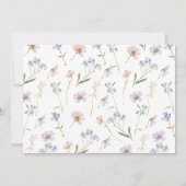 Roze Paarse foto Delicate Wildflower 1e Verjaardag Kaart (Achterkant)