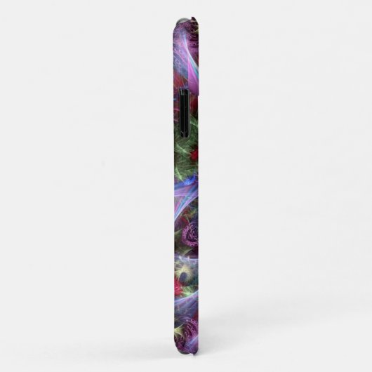 Roze Paarse Fractals Peace Sign iPhone 4 Case (Achterkant/rechts)