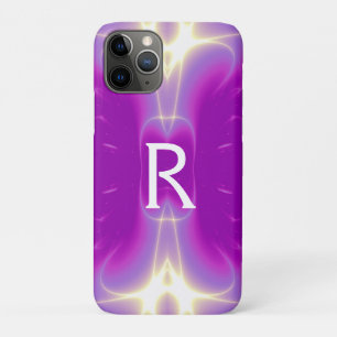 ROZE PAARSE FUCHSIA FRACTAL LIGHT WAVES MONOGRAM Case-Mate iPhone CASE