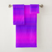 Roze Paarse Fuchsia Stripe Pattern Bath Towels Bad Handdoek (Insitu)