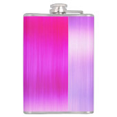 Roze - Paarse Geborsteld Metaal Monogram Naam Heupfles (Achterkant)