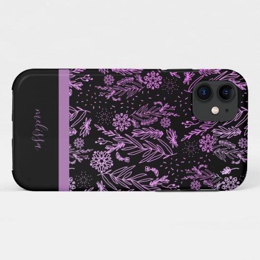 Roze Paarse gebufferde gebaren Case-Mate iPhone Case (Achterkant (horizontaal))