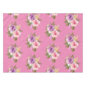 Roze Paarse geel Florence Waterverf Tablecloth Tafelkleed (Voorkant (Horizontaal))