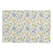 Roze Paarse Geel Groen elegant Bloemenpatroon Kussensloop (Achterkant)