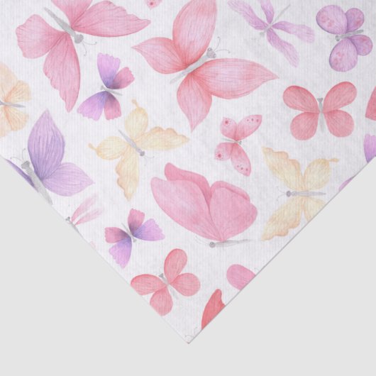 Roze Paarse geelbuikvlies Tissuepapier (Detail)