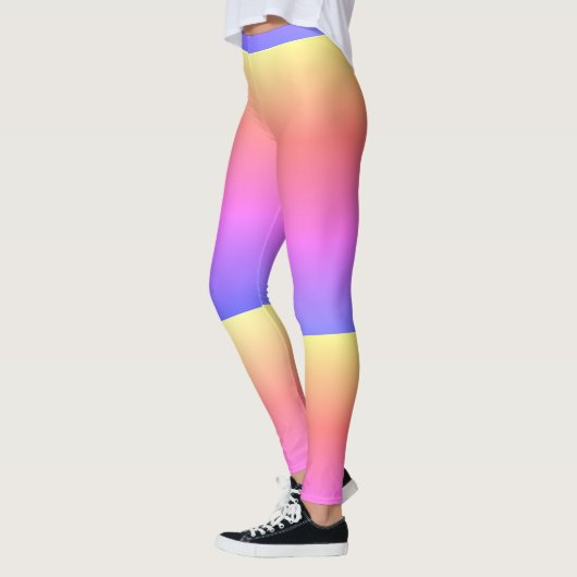 Roze Paarse geelstripe Leggings (Links)