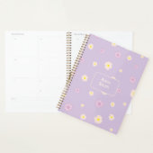 Roze Paarse Gele Daisies_ Floral Pattern Script Planner (Display)