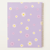 Roze Paarse Gele Daisies_ Floral Pattern Script Planner (Achterkant)