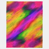 Roze Paarse Gele Groene Tie Dye Fleece Deken (Voorkant)