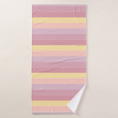 Roze Paarse Gele Moderne Elegant Pattern Sjabloon Badhanddoek (Badhanddoek)