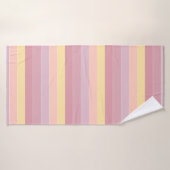 Roze Paarse Gele Moderne Elegant Pattern Sjabloon Badhanddoek (Badhanddoek)