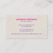 Roze Paarse & Gele Paisley Ham Pattern Design Visitekaartje (Achterkant)