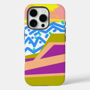 Roze Paarse Gele Sunset Yacht iPhone 16 Pro Hoesje