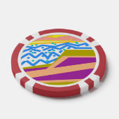 Roze Paarse Gele Sunset Yacht Poker Chips (Enkel)