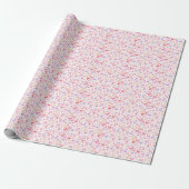 Roze Paarse Gele Vlinders Cadeaupapier (Uitgerold)