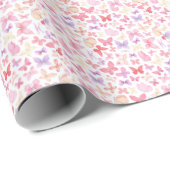Roze Paarse Gele Vlinders Cadeaupapier (Rol Hoek)