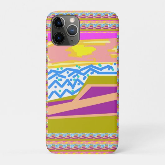 Roze Paarse Gele Zonsondergang Jacht Case-Mate iPhone Case (Achterkant)