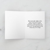 Roze Paarse Gelukkige Eerste Dag van School Kaart (Binnen)