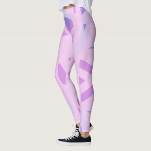 Roze Paarse Geometric Pattern Valentijn's Day Gift Leggings