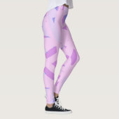 Roze Paarse Geometric Pattern Valentijn's Day Gift Leggings (Rechts)