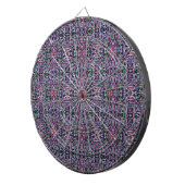 Roze Paarse geometrisch Dartbord (Voorkant Rechts)