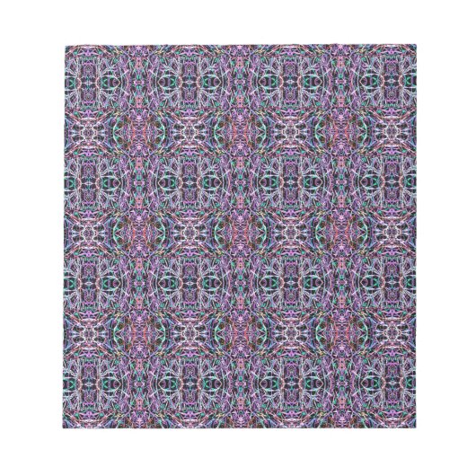 Roze Paarse geometrisch Notitieblok (Voorkant)