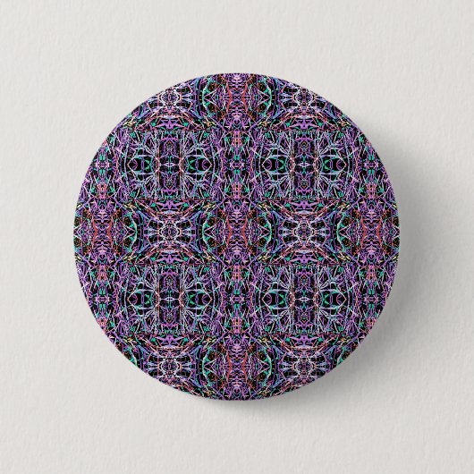 Roze Paarse geometrisch Ronde Button 5,7 Cm (Voorkant)