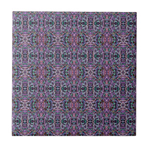 Roze Paarse geometrisch Tegeltje