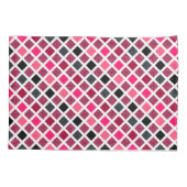 Roze Paarse Geometrische Patroon Kussensloop (Achterkant)