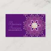 Roze + Paarse geometrische ventilator Visitekaartj Visitekaartje (Achterkant)