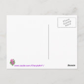Roze Paarse Geranium Bedankt Briefkaarten (Achterkant)