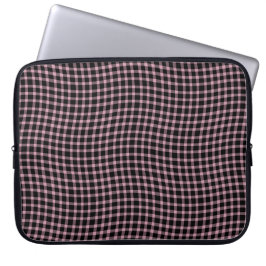 Roze Paarse Geruite Geruite Naadloos Patroon Laptop Sleeve