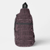 Roze Paarse Geruite Geruite Naadloos Patroon Sling Bag (Voorkant)