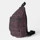 Roze Paarse Geruite Geruite Naadloos Patroon Sling Bag (Rechterhoek)