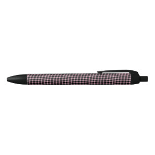 Roze Paarse Geruite Geruite Naadloos Patroon Zwarte Inkt Pen