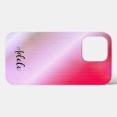 Roze Paarse Glanzende RVS Metaal Case-Mate iPhone Case (Achterkant (horizontaal))