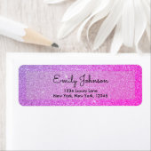Roze Paarse Glitter en Glans Etiket (Insitu)