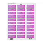 Roze Paarse Glitter en Glans Etiket (Full Sheet)