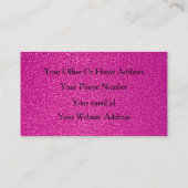 Roze Paarse Glitter Hair Salon Spa Kapper Visitekaartje (Achterkant)