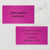 Roze Paarse Glitter Hair Salon Spa Kapper Visitekaartje (Voorkant / Achterkant)