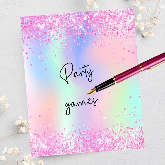 Roze paarse glitter holografische partij games (Creator heeft geüpload)