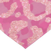 Roze Paarse Glitter Leopard Animal Print Gradiënt Tafelkleed (Gekanteld)