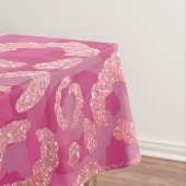 Roze Paarse Glitter Leopard Animal Print Gradiënt Tafelkleed (Voorbeeld)