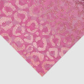 Roze Paarse Glitter Leopard Animal Print Gradiënt Tissuepapier (Detail)
