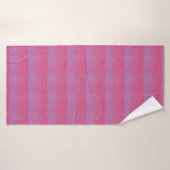 Roze Paarse glitter ombre Stripes Pattern Girly Badhanddoek (Badhanddoek)