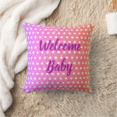 Roze Paarse Glitter Polka Dots Schattige Baby show Kussen (Deken)